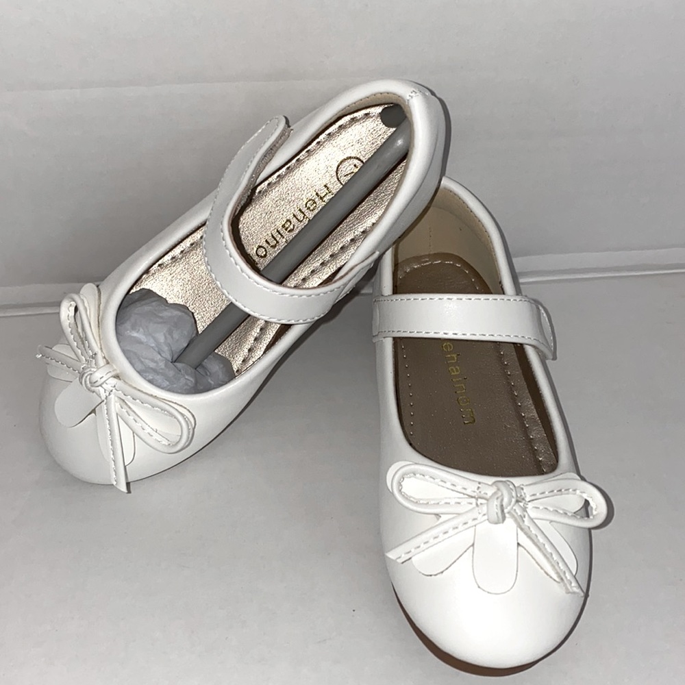 Hehainom brand  little girl Emma Dress ballet flat shoes, size toddler 7